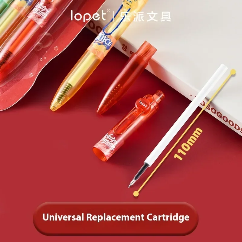 قلم جل لطيف لآلة بيع عصير لوبيت، تصميم صغير ممتع للدهون، توقيع حبر أسود للكتابة السلسة للأواجب المنزلية، مذكرات الامتحانات #5