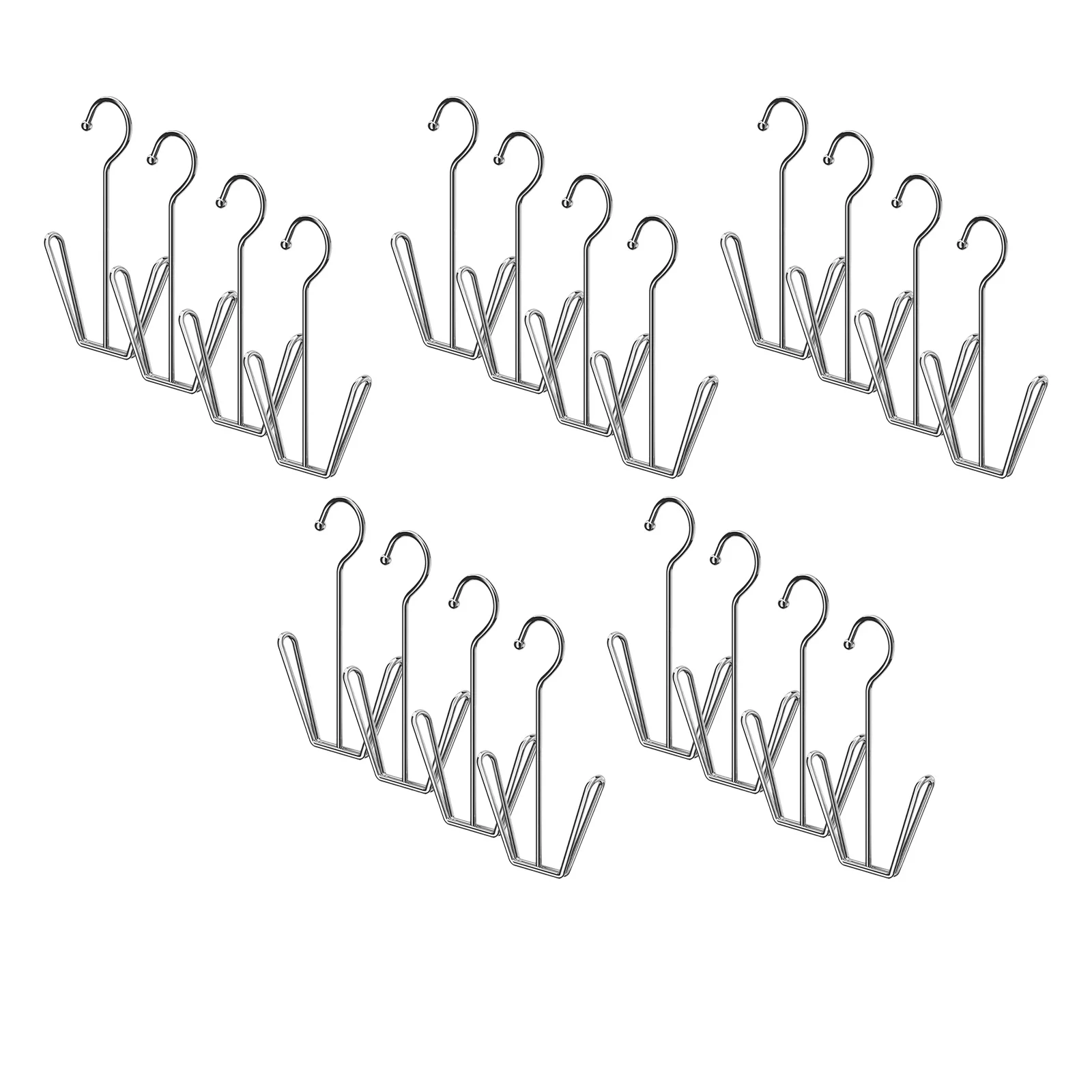 

20Pcs Stainless Steel Shoe Rack Double Hook Organizer Space Saving Hanging Shoe Drying Hanger for Closet Balcony Laundry Room