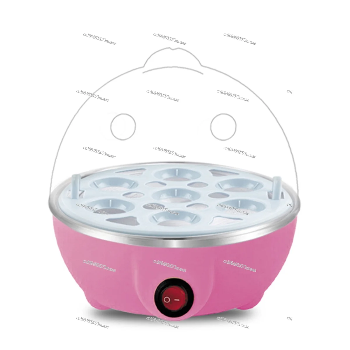 

Rapid Egg Cooker: 7 Egg Capacity Electric Egg Cooker for Hard Boiled Eggs, Poached Eggs, Scrambled Eggs Pink EU Plug