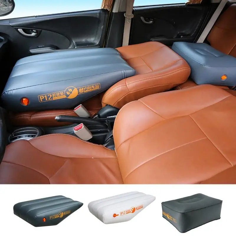 Car Front Seat Inflatable Mattress Front Slope Pad Auto Rear Seat Gap Inflated Stool Foot Cushion For Car Self-driving Travel