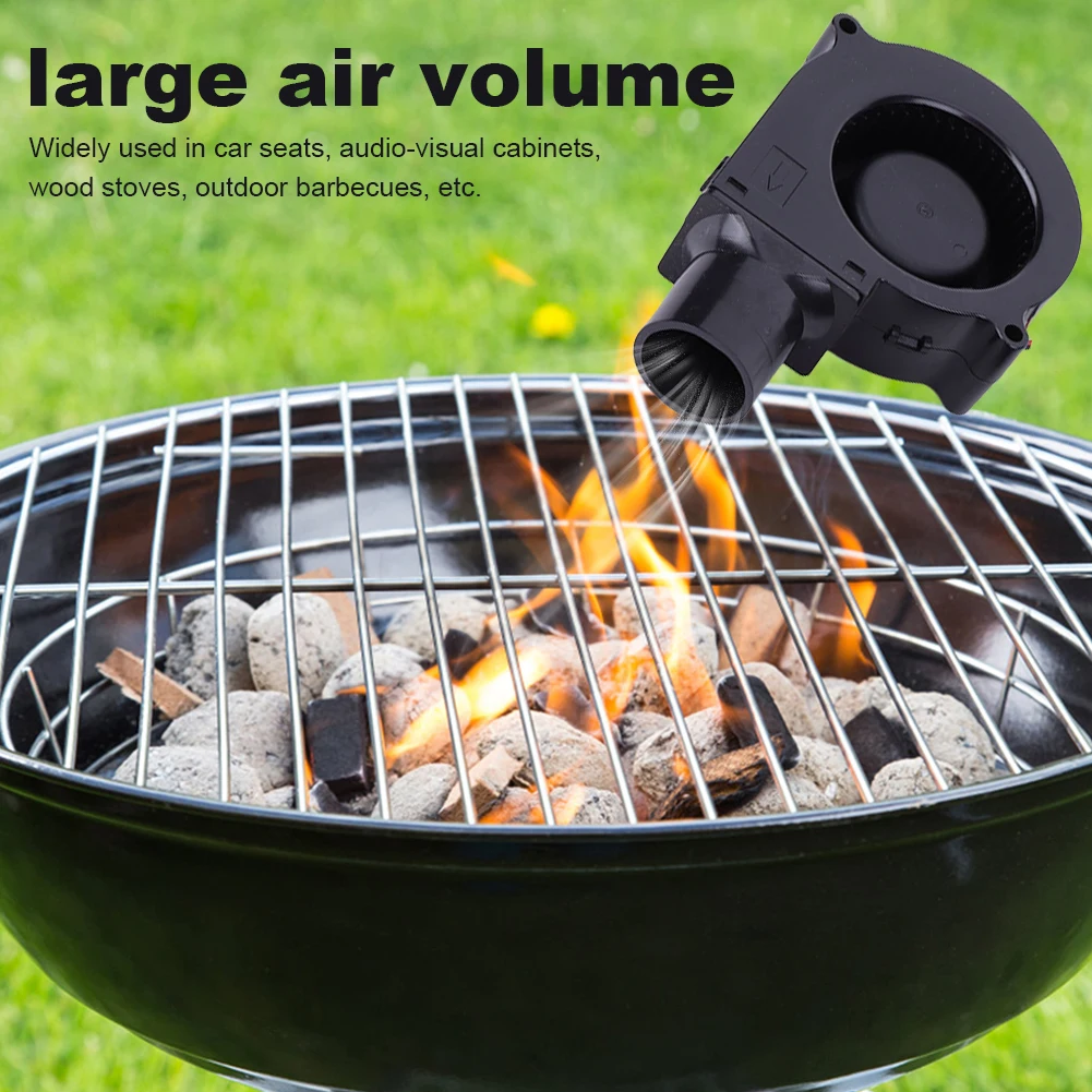 3800RPM BBQ Blower US/EU Plug DC 12V Air Blower with Variable Speed Controller BBQ Fan Air Blower for Camping Stove Cooking Fans