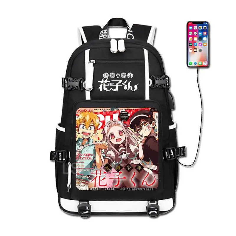 Toilet-bound Jibaku Shounen Hanako-kun Backpack College Student Laptop School Bags Travel Boys Girls Waterproof Rucksack