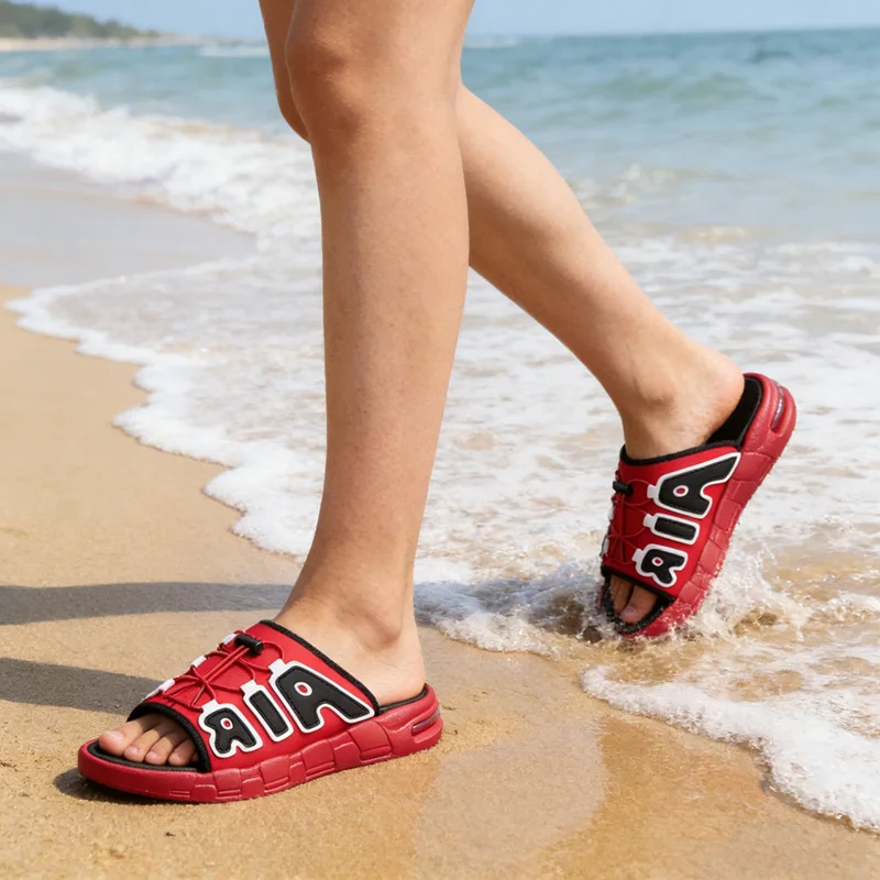 

Plus Size Summer New PU Air Cushion AIR Casual Easy-matching Fashionable "step on Dirt" Feeling Beach Slippers