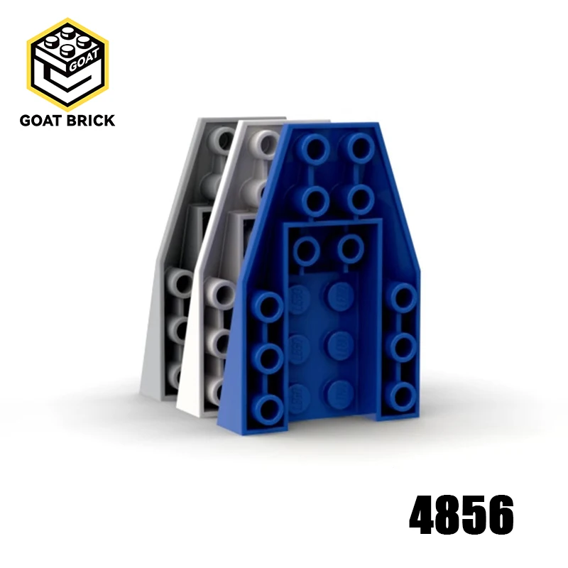 10Pcs MOC Parts 4856a Wedge Sloped Inverted 6 x 4 with 2 Stud Connections Compatible Bricks DIY Building Block Particle Kid Toy