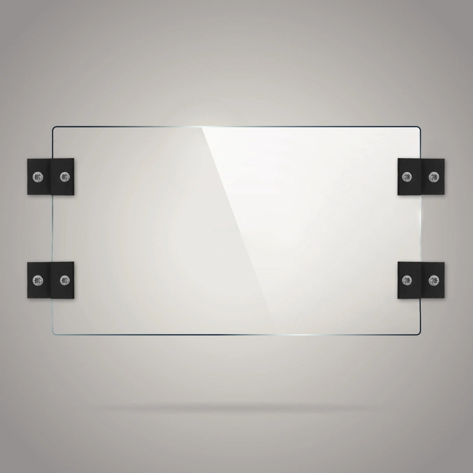 

6Pcs Glass Fixing Clips H-Type Aluminum Alloy Black Clamps for Mirror Hanging Wall Glass Shelves Mounting Bracket Hardware