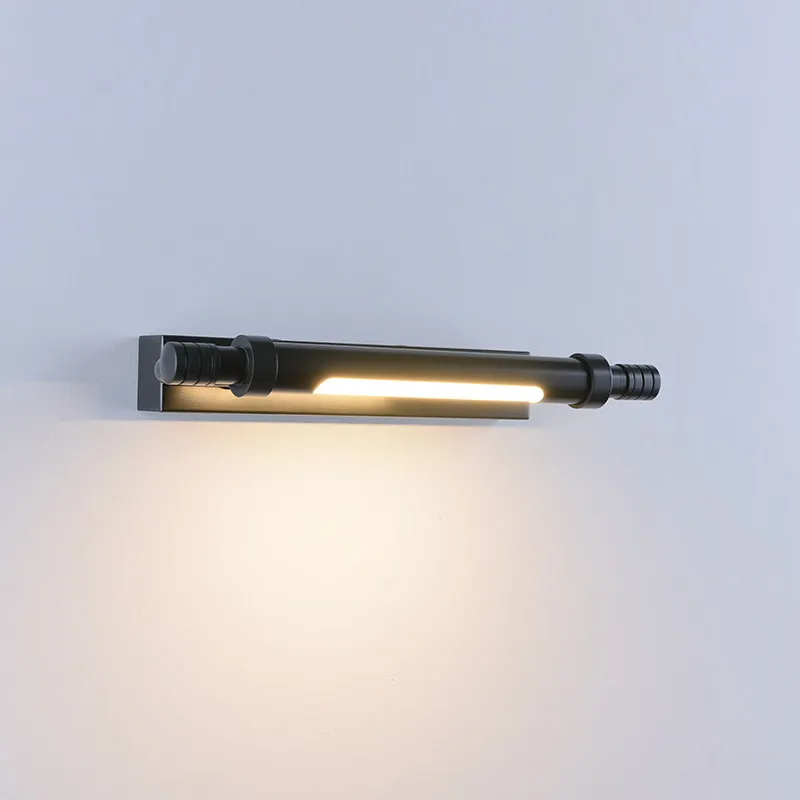 All-copper retro mirror headlight creative living room background wall light bathroom simple mirror cabinet light photo painting