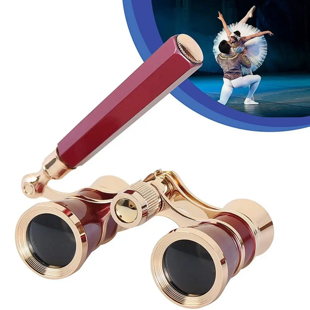 

Optical BK9 Opera Glasses Vintage Compact Pocket Binoculars Foldable Adjustable Handle Musical Concert Telescope Kids