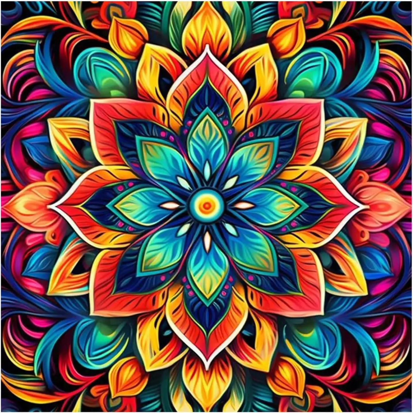 

SJUTOUCI Diamond Painting Kits for Adults, Mandala Diamond Art Kits for Beginners, 5D DIY Diamond Bead Art, Full Drill Round