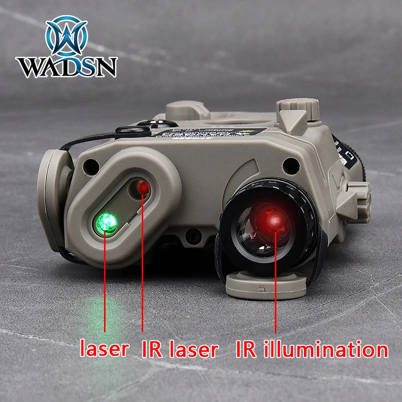 Wadsn an PEQ-15 vermelho/verde laser caixa de bateria ir laser + iluminação ir led lanterna visão noturna arma caça luz 20mm ferroviário