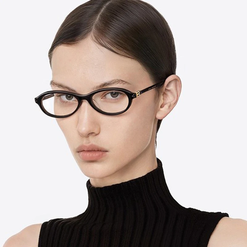 Light-sensitive Color-changing Glasses Fashion Anti-blue Light Glasses Frame Nerd Stand Myopia Glasses 6085