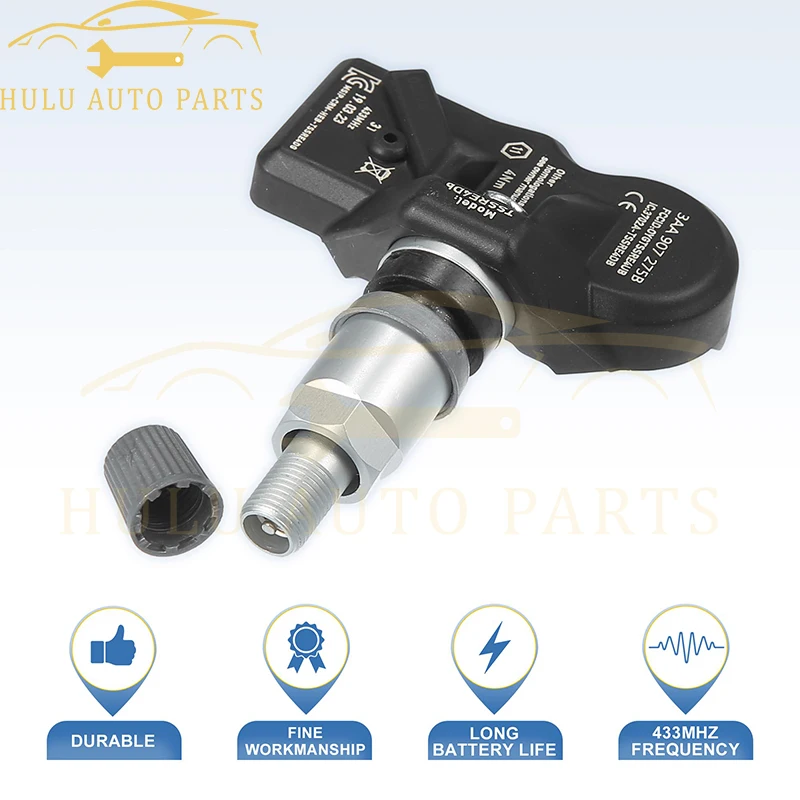 Capteur TPMS 3AA907275B pour Volkswagen CC 2007-2015 Passat 2013 Passat 1.4TSI 2.0TDI 2014 VW Tiguan capteur de pression des pneus 433Mhz