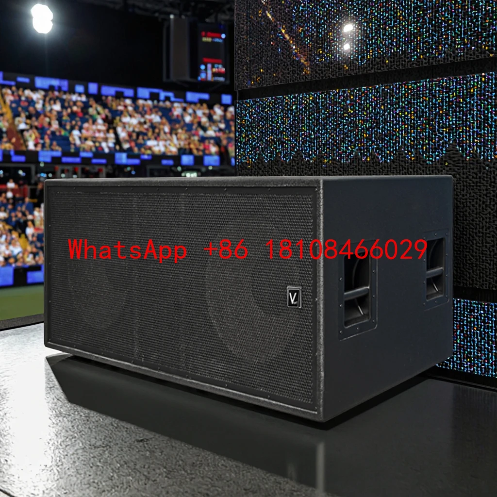 TP218A Dual 18-inch Active Subwoofer 2500W Peak Ultra Bass Professional Sound System Black for Home KTV Bar Stage and HIFI Use