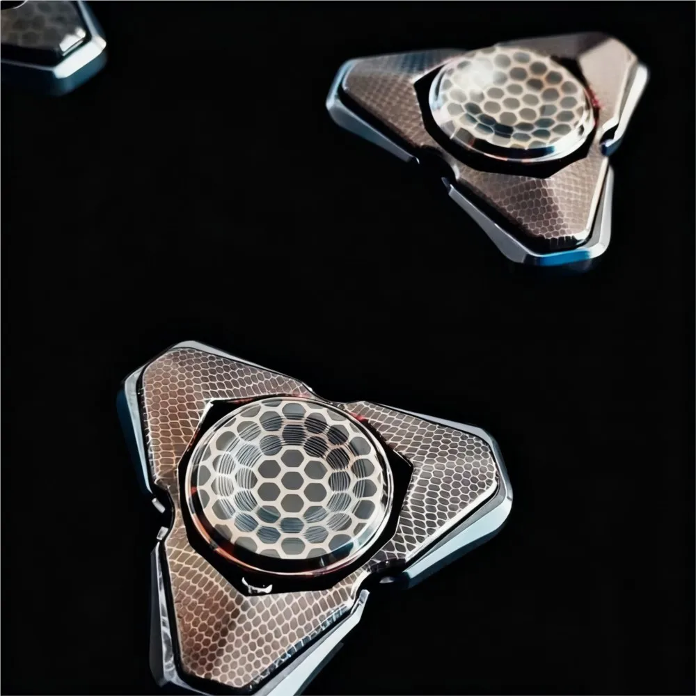 S ONE EDC SUAN Q-S سوبر موصل ضبط الشوكة تململ سبينر مفتوح مسمار الدوران ثلاثة شفرات تململ سبينر #4