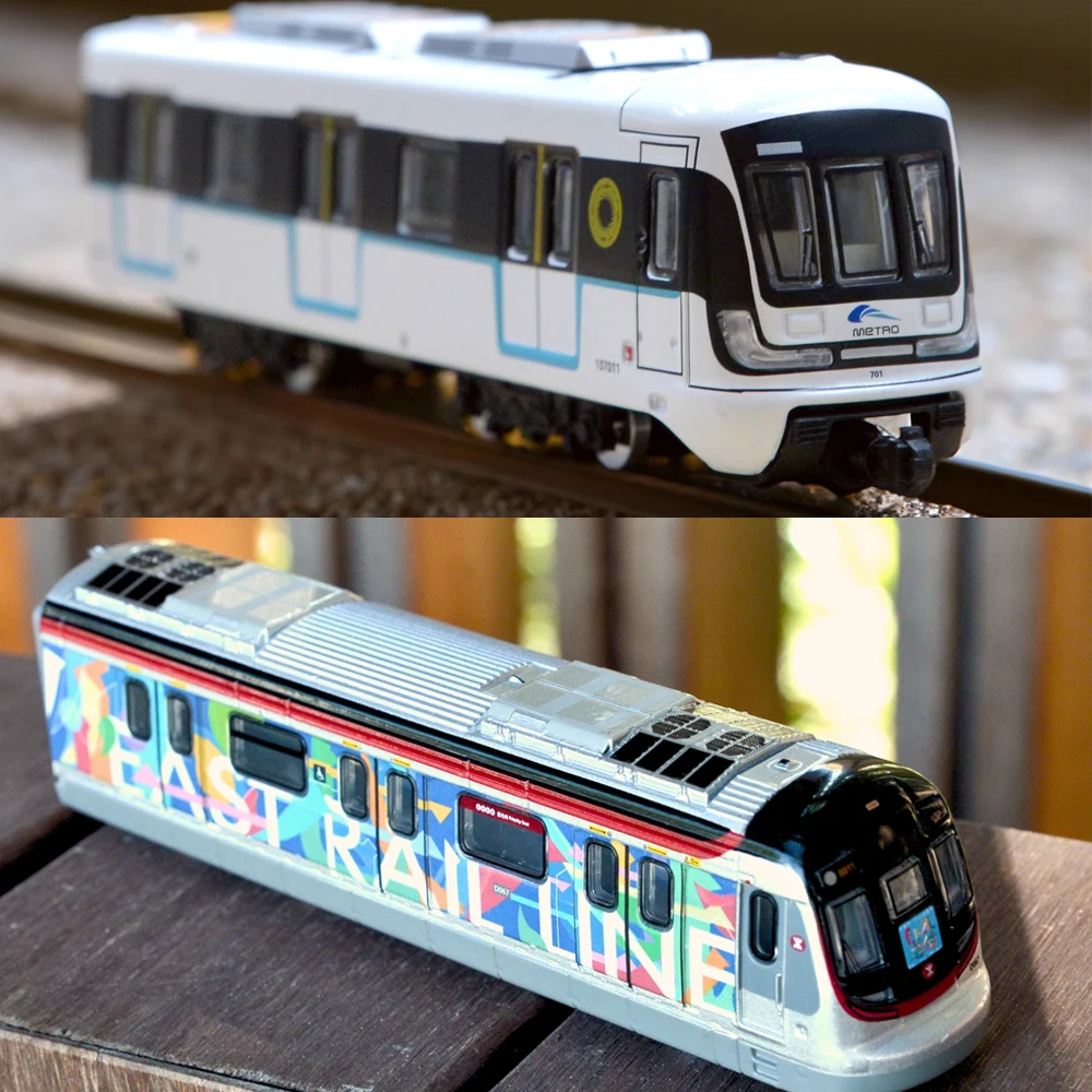 Tren de juguete MTR MTR, tren de luz, tren, metro, modelo fundido a presión, opción múltiple, adornos de escritorio, regalos coleccionables, 1/120