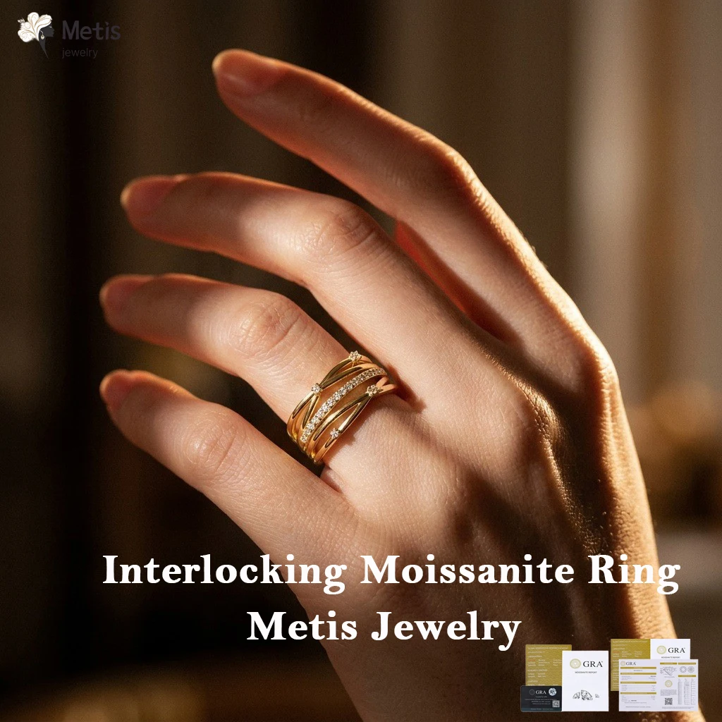 Metis Multi-Wrap Moissanite Eternity Ring 925 Silver D/VVS1 GRA Certified Wedding Band Engagement Jewelry Gift for Women