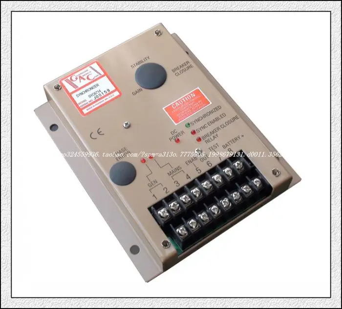 GAC Synchronizer SYC6714, Synchronization Controller, SYC6714 Generator Parallel Synchronization Control Board