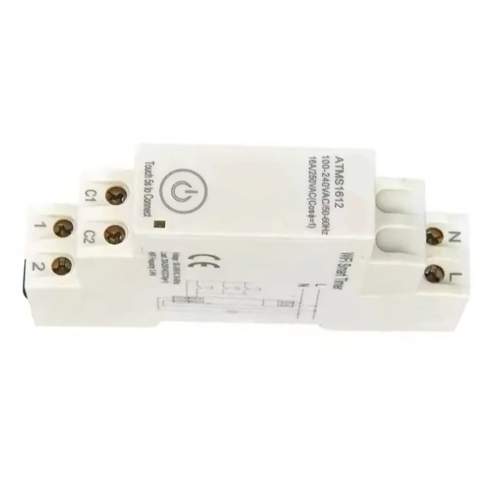 For Production Workshops WiFi Smart Timer Energy Monitoring Device DIN Rail 35mm Mounting Touch Switch Control view 3