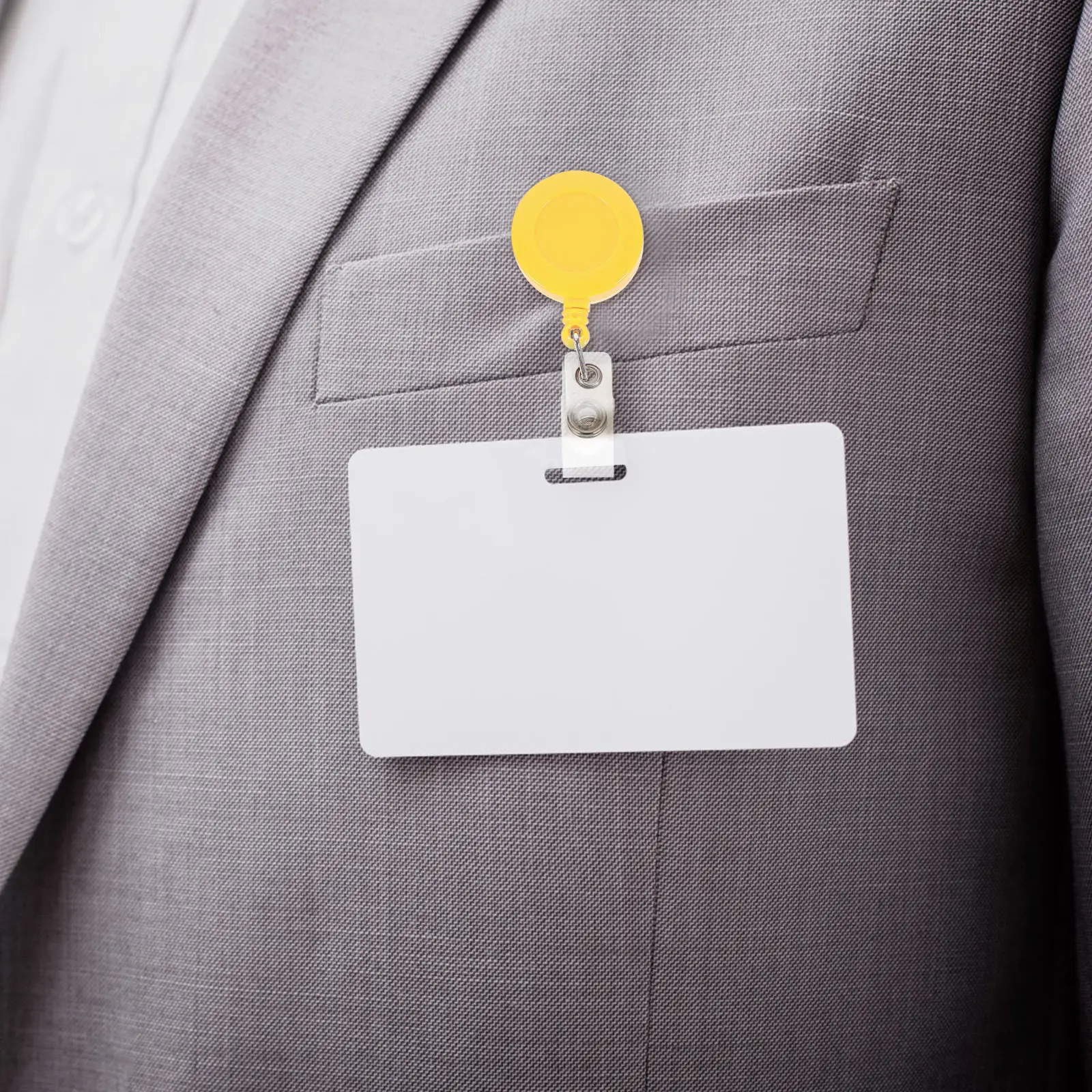 6Pcs Chest Card Badge Reel Retractable Clip Color Assorted Id Card Holder Badge Clip for Nurses Work Key Ring Id Holder
