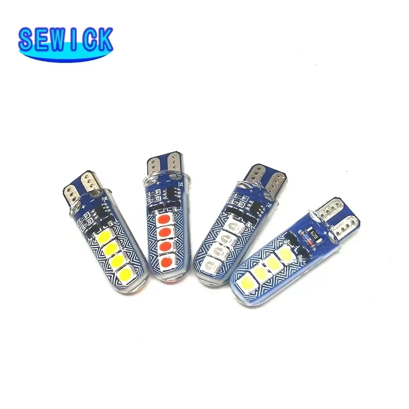 

100 шт., T10 W5W, RGB стробоскопическая вспышка, силиконовый гель, светодиодный 194, 168, 8 светодиодов, мигает, лампочка, габаритные огни, 12 В