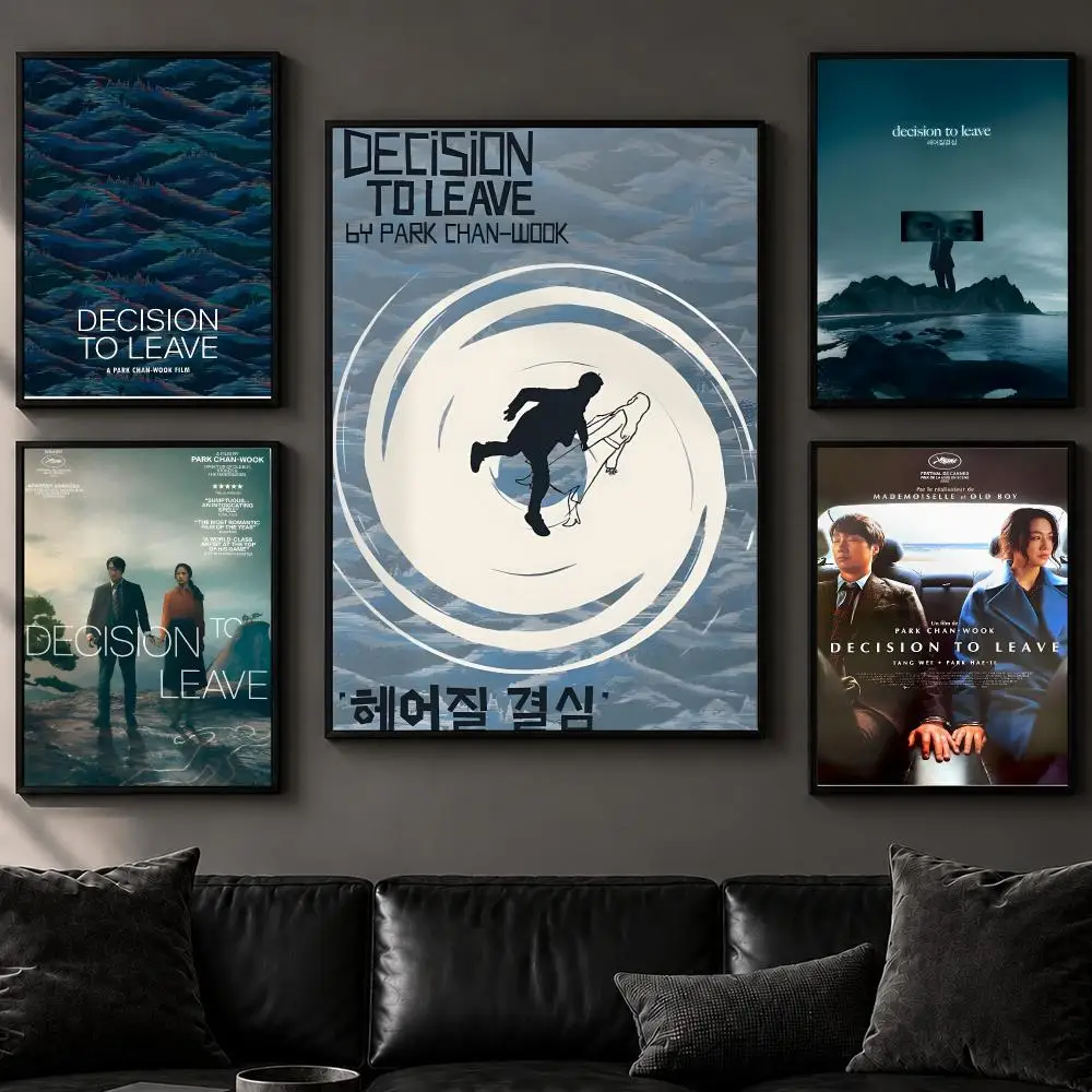 Top-rated Movie Decision to Leave Poster Art  Self-Adhesive No Glue Residue Wall Decor for Bedroom Living Room