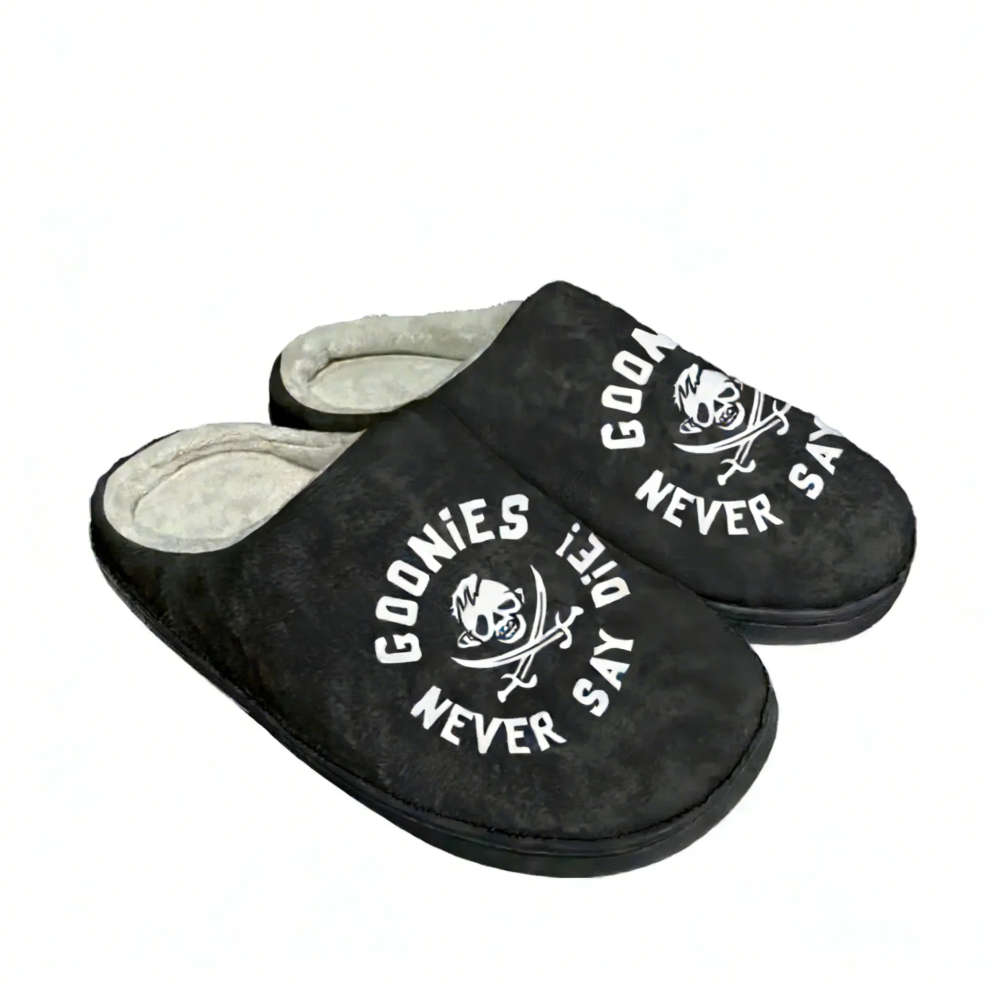 

Goonies Never Say Die Skull Rock Home Cotton Custom Slippers Mens Womens Sandals Plush Bedroom Keep Warm Shoe Thermal Slipper