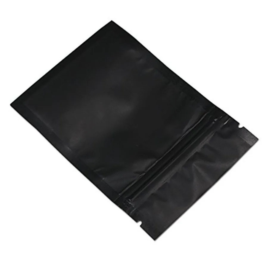 00 Pcs Black Mylar Bag Foil Resealable Bags 2.76x3.94 inch Zipper Seal Food Storage Bag Flat Candy Spice Seeds Envelopes Packet - view 4