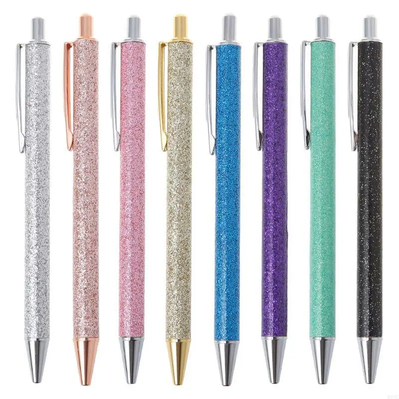 W89C Luxury Bling Metal Boleta Pen 1.0 mm Glitter Fluk Supplies SCH