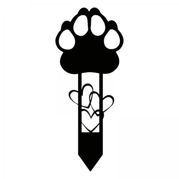 Pet Memorials and Gifts Carbon Steel Dog Grave Marker Waterproof Plaque Sturdy Yard Tribute for Commemorative Dog