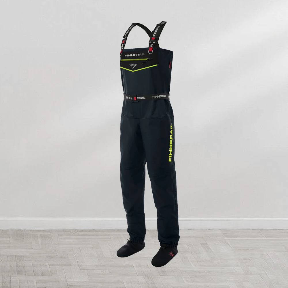 Stockingfoot Fly Fishing Waders Waterproof Breathable Nylon Fishing Wader Pants Sock‑Foot Design No Boots For Outdoor Angling
