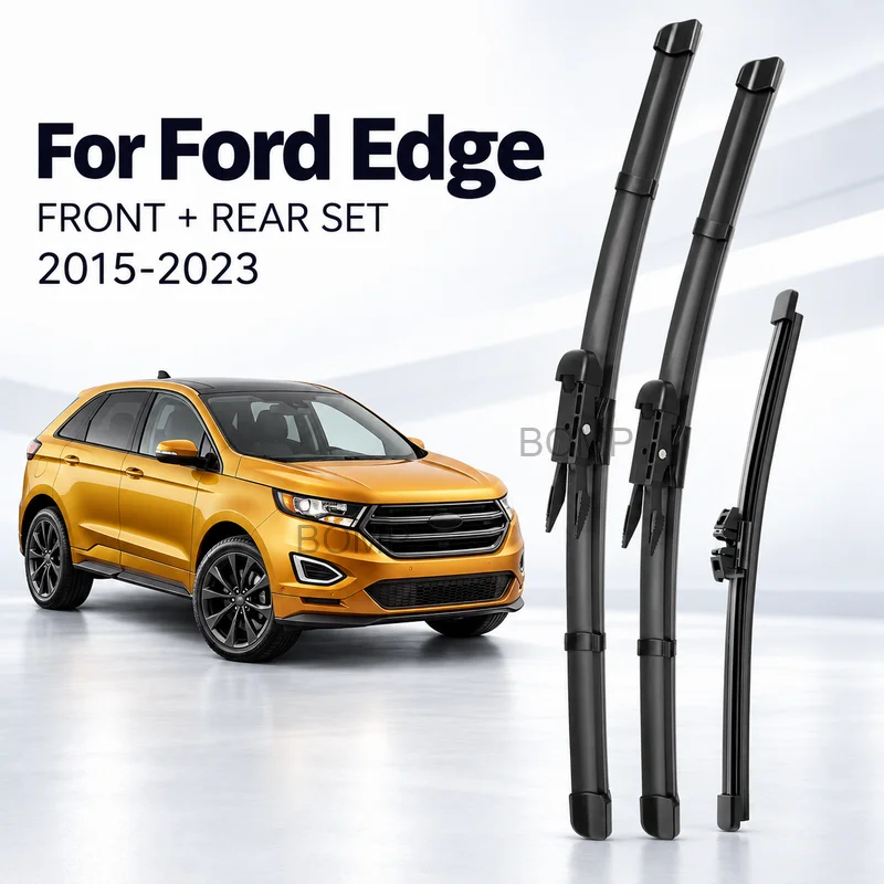 For Ford Edge MK2 2015-2023 Front Rear Wiper Blades Windscreen Windshield Durable Brushes 28"+28"+15" Car Accessories
