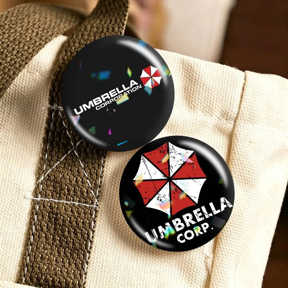 Game R-Resident E-Evil-l  25 32 44 58 75mm Badges Personalized Round Brooches Pins Accessory Gift