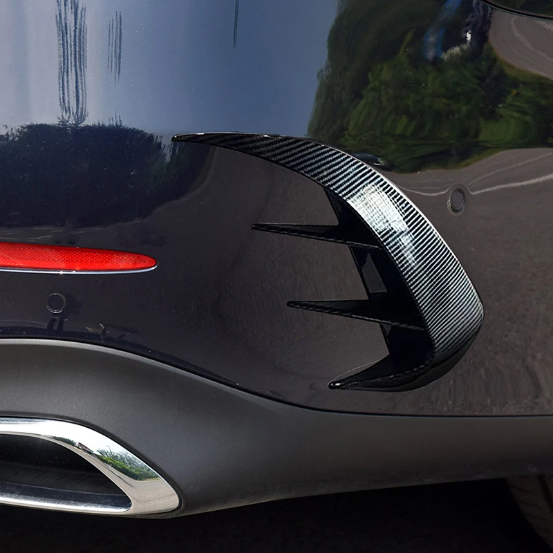 

Carbon Fiber Pattern Car Rear Fender Air Vent Splitter Spoiler Stickers For Mercedes Benz E Class W214 2024 Exterior Accessories