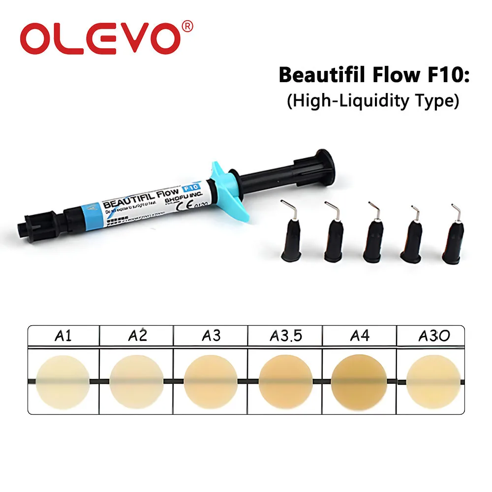 مواد راتينج الأسنان 2 جرام/قطعة علاج الضوء مركب الراتنج نانو السائل تدفق جميل F02 F10 طب الأسنان ملء استعادة الأسنان #3