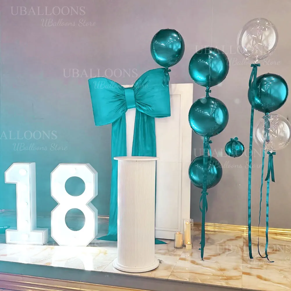 1 Rolle 22 m Satinband für Luftballons, 4 cm Seidenband zum Aufhängen von Luftballons, Zubehör für Geburtstag, Hochzeit, Babyparty, Party-Dekoration – Detail 5