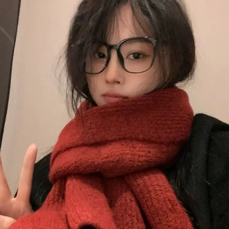 

Women's Chunky Knit Scarf 160x21cm, Winter Soft Warm Plain Wrap, Korean Style Fashion