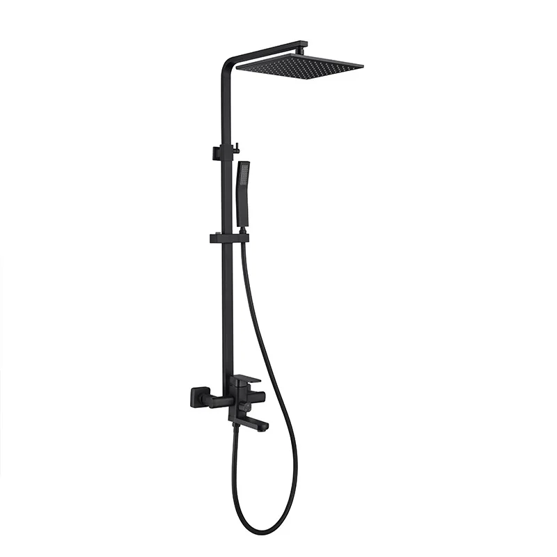 

Hot and cold, black, square, shower, shower, set, household, refined copper, pressurized