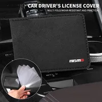 Car Driver License Holder Cover Credit Card ID Wallet For Nismo Logo Emblem R34 GTR Nissan Tiida Sylphy Teana X-trail 1 2 Qashqa