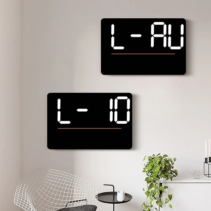 Digital Wall Clock Large Alarm Clock Remote Control Date Week Temperature Dual Alarms Humidity LED Display Clock
