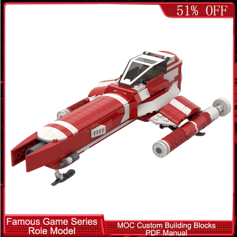 332 pièces – Avion de guerre, vaisseau spatial, MOC personnalisable, blocs de construction modulaires, briques créatives pour enfants, jouet DIY pour garçons, cadeau de Noël