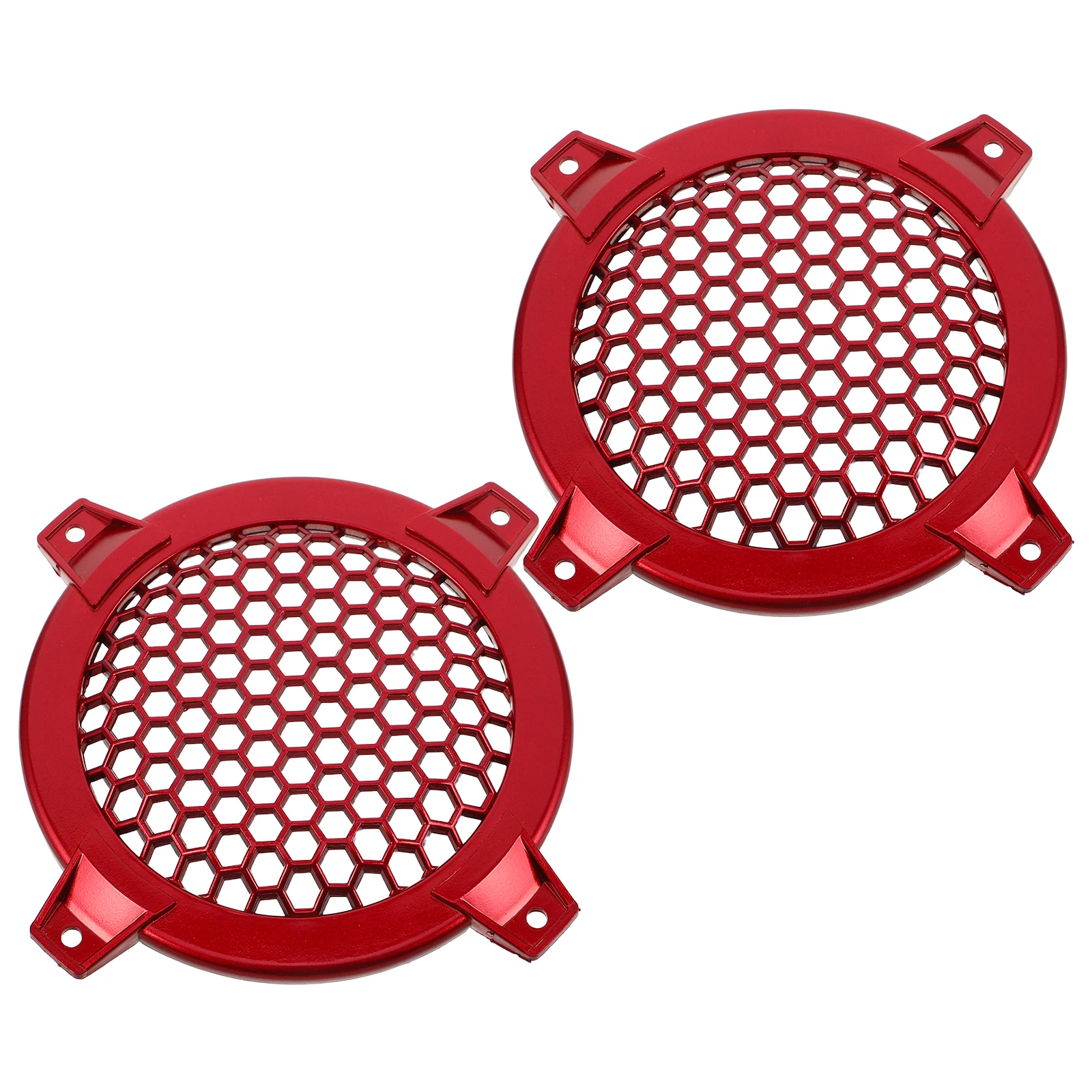 

2 Pcs Car Audio Speaker Cover Cars Accessories Protective Grill Trumpet Round Mesh Abs Covers Plastic Grille