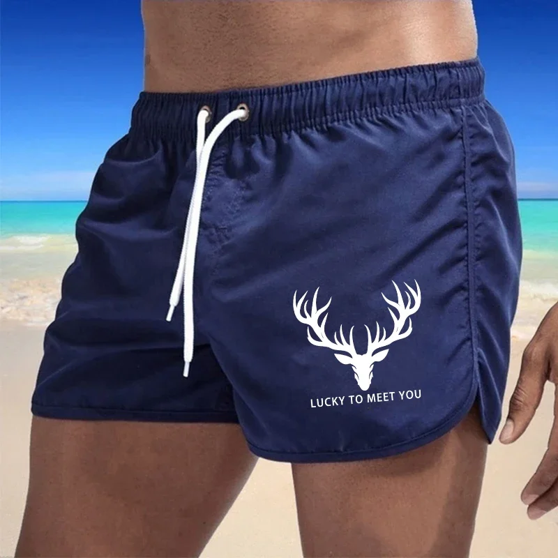 

Модные повседневные спортивные шорты для мужчин: быстросохнущие плавки для плавания и пляжа, вентилируемые, летние, хит продаж 2026