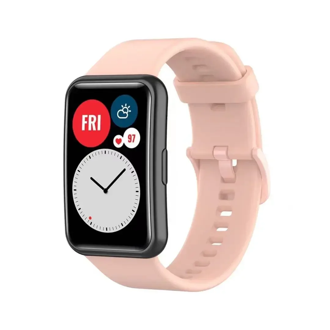 Silicone Strap For Huawei Watch Fit Original Smartwatch bracelet wristband protective case for Huawei