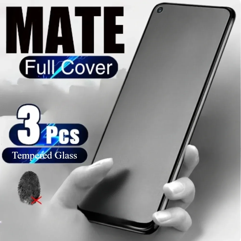 3Pcs Matte Tempered Glass for Realme 9 8 7 6 Pro 8i 7i 9i 4G Screen Protector for Realme 10 5G 10S 10T 11X 12 Plus Glass