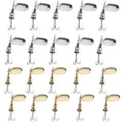 10Pcs Fishing Lure Sequins Crankbait  Spinner Spoon Metal Bait Spoon Baits for Bass Trout Perch Pike Rotating 6.7cm 6/7g