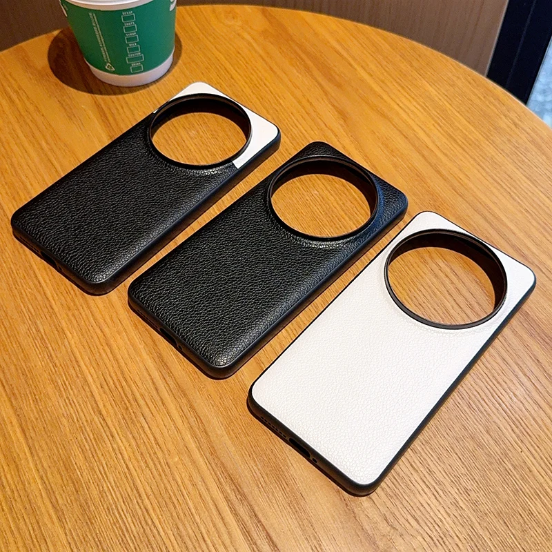 

For Xiaomi 15 Ultra Case Luxury Leather Lychee Texture Skin Cover For Xiaomi15 Ultra Shockproof Bumper Funda