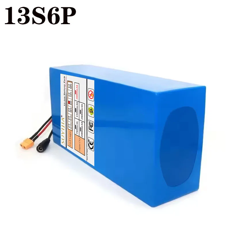 Built in 13S6P 48V 18AH 18650 1000W high-power 54.6V 30A BMS lithium battery, used as a backup battery for outdoor power tools