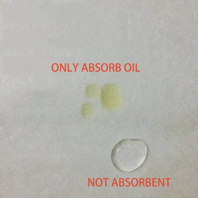 100% بولي بروبيلين أبيض ثقيل الوزن، وسادة ماصة فقط، وسادة استجابة لانسكاب الزيت