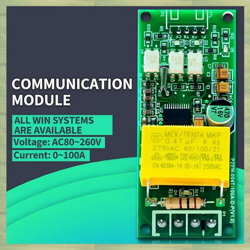N15R-accesorios de repuesto 100A PZEM 004T vatímetro + medidor abierto CT Kwh voltios amperios módulo de prueba de corriente para Arduino TTL COM2/COM3/C