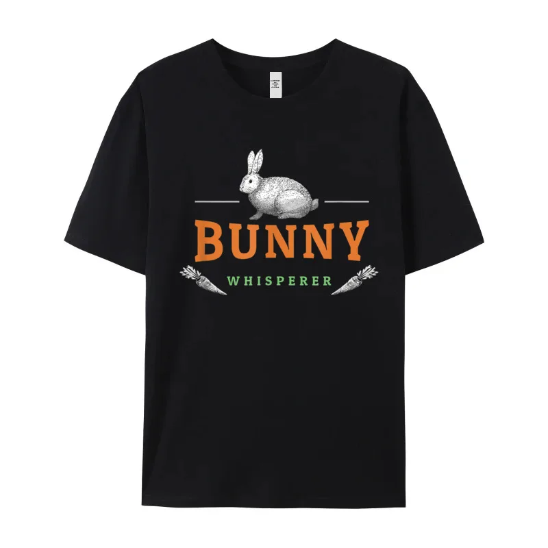 Pure Cotton Mens Short Sleeve Bunny Whisperer Retro Rabbit Farmer T Shirt Graphic Tops Tees Graphic Outdoor Round Neck T Shirts