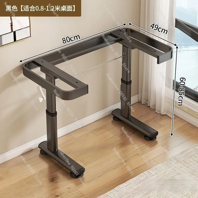 Adjustable Hand Crank Height Adjustable Desk Frame Lift Table Legs Support Bracket Manual Sit Stand Computer Desk Base